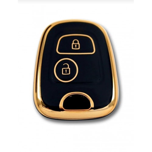 Peugeot 206 106 Partner Citroen C1 C3 Partner Berlingo Nano Anahtar Kılıfı Siyah Gold Renk