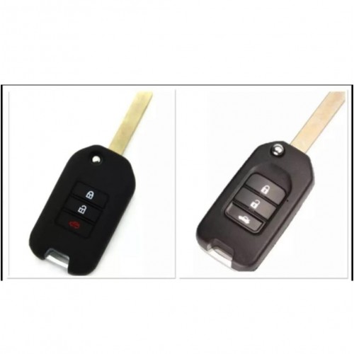 Honda 3 Buton Civic Crv Fc5 Hrv Sustalı Silikon Anahtar Kılıfı 